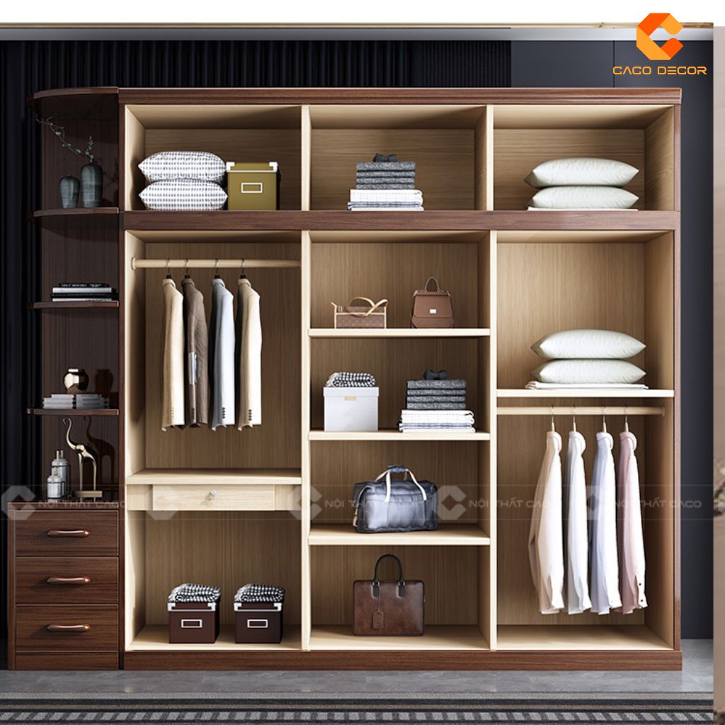 Tủ Quần Áo Gỗ Tự Nhiên TATN074 Thiết Kế Hiện Đại 4
