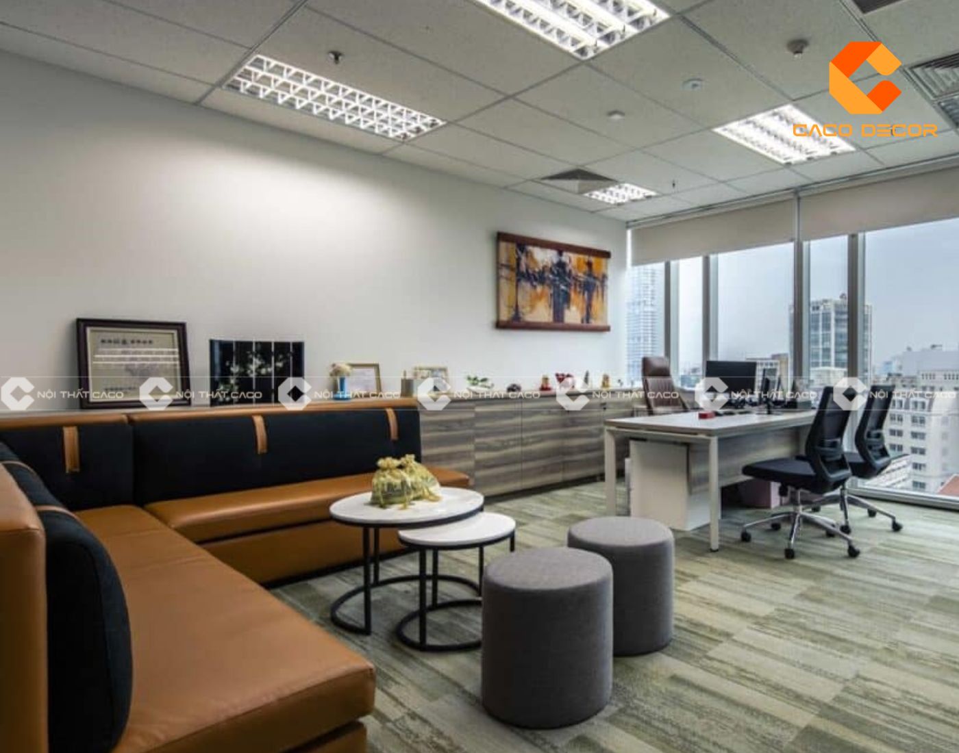 Mẫu 01 trong dòng sản phẩm thiết sẳn về bàn trà cho phòng làm việc