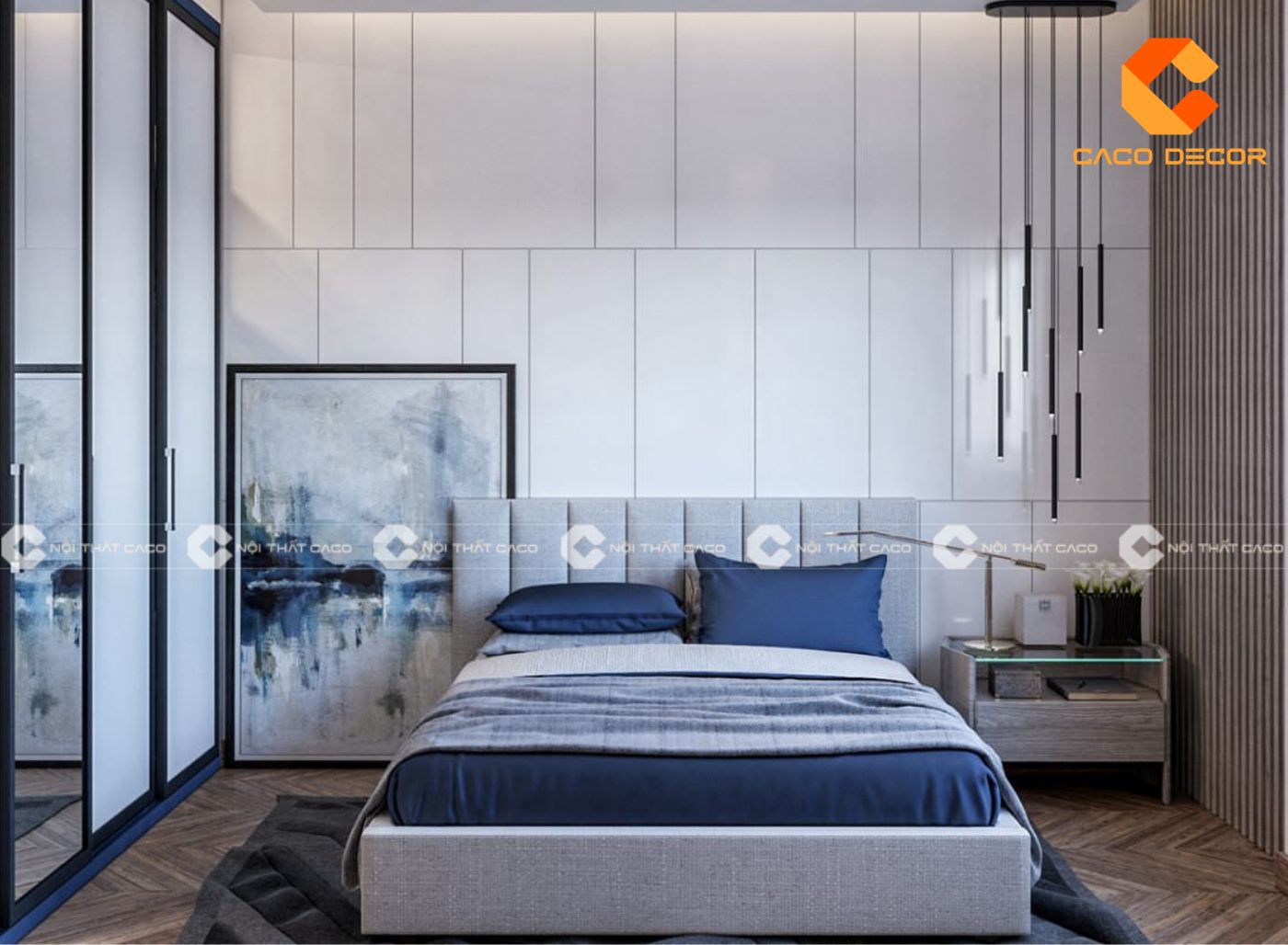 99+ ý tưởng thiết kế phòng ngủ màu xanh dương “cực” đẹp 1
