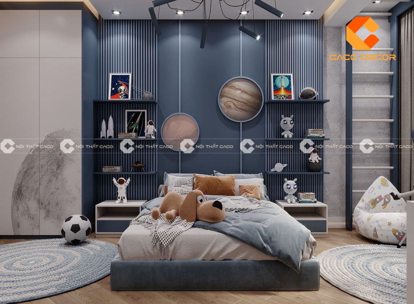 99+ ý tưởng thiết kế phòng ngủ màu xanh dương “cực” đẹp 3