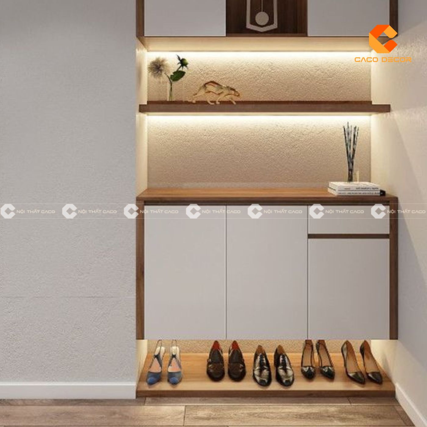 101+ ý tưởng thiết kế tủ giày chung cư đẹp, hiện đại 13