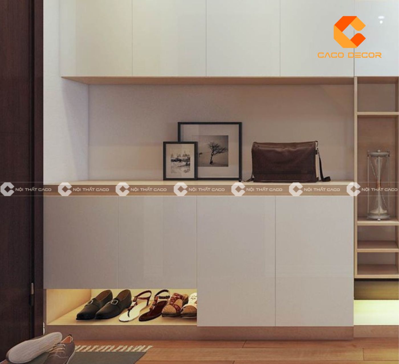 Tủ giày dép thông minh ngăn kéo kích trần 