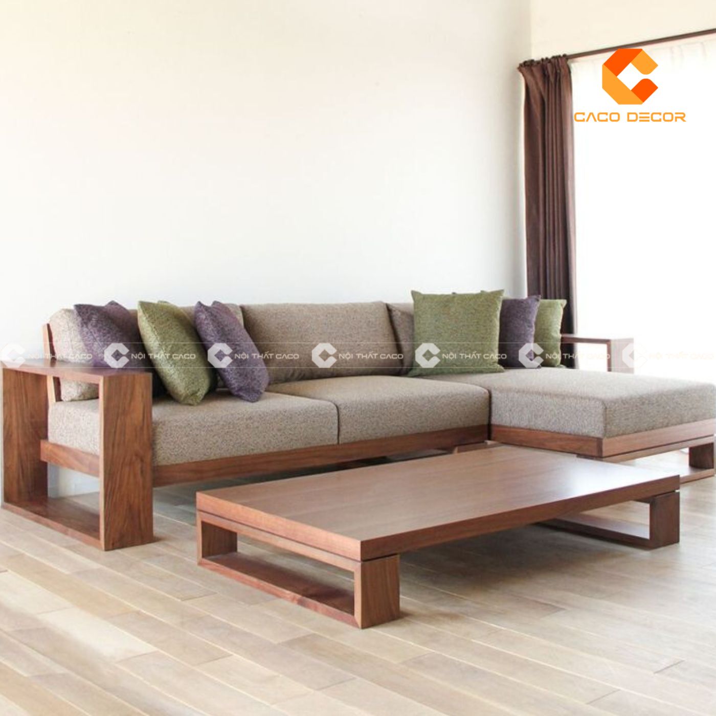 Sofa gỗ hiện đại lựa chọn hoàn hảo cho phòng khách chung cư 6