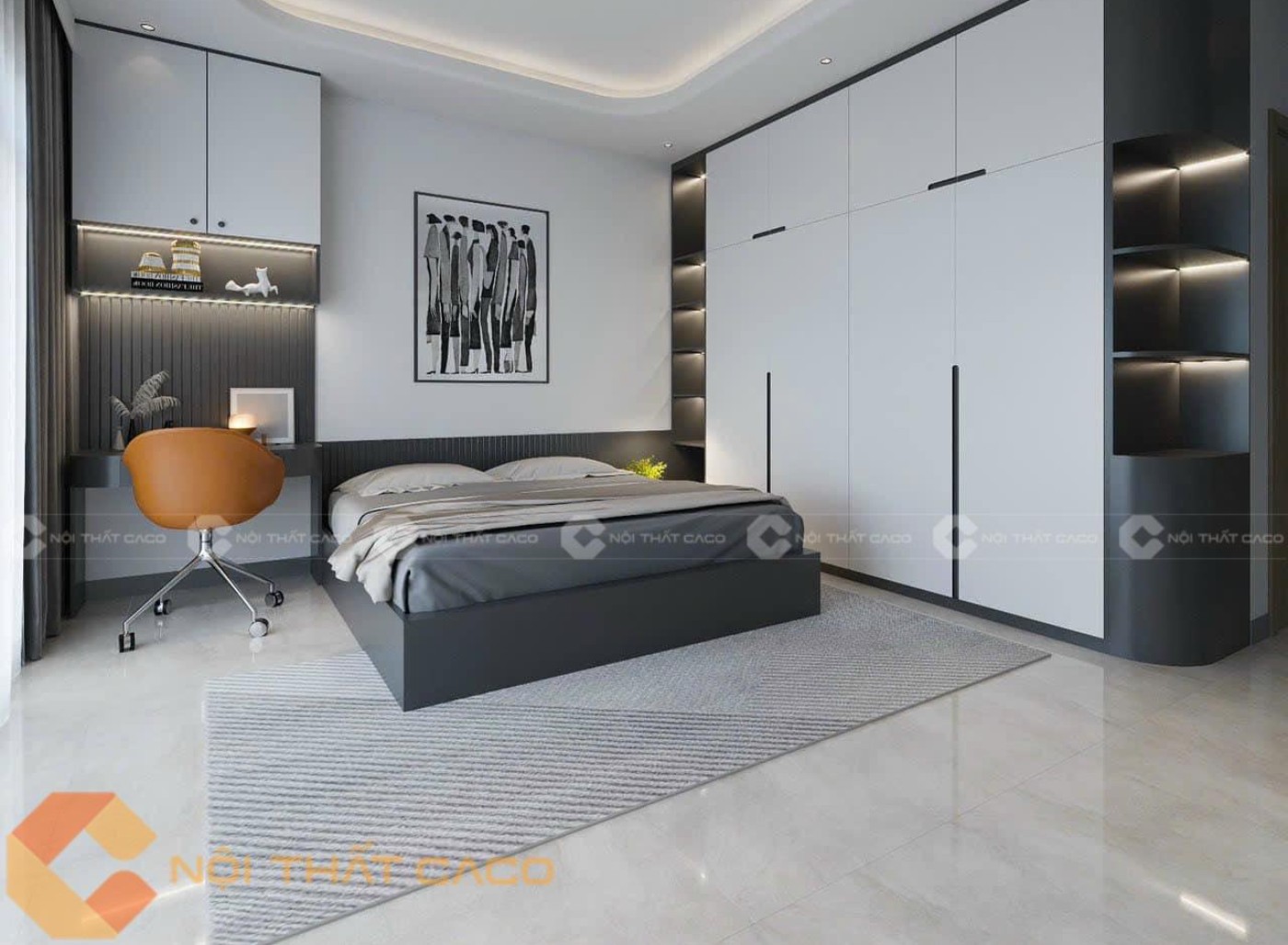 Phòng ngủ màu xám - xu hướng thiết kế hot trend cho năm 2024 10