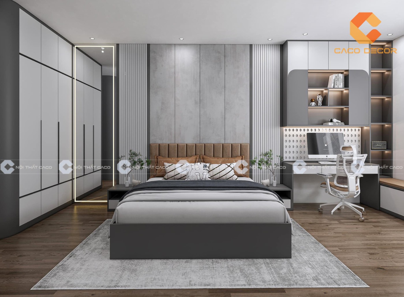 Phòng ngủ màu xám - xu hướng thiết kế hot trend cho năm 2024 5