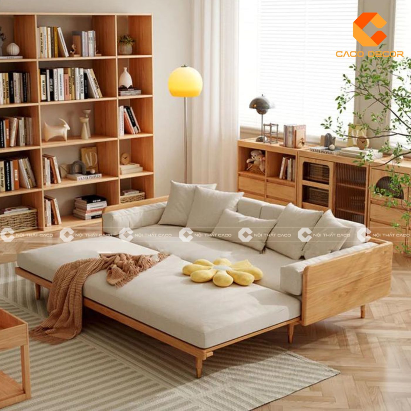 Sofa gỗ hiện đại lựa chọn hoàn hảo cho phòng khách chung cư 5