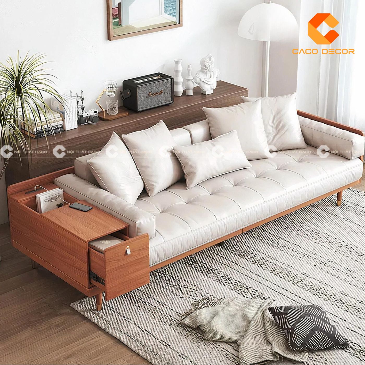 Sofa gỗ hiện đại lựa chọn hoàn hảo cho phòng khách chung cư 3