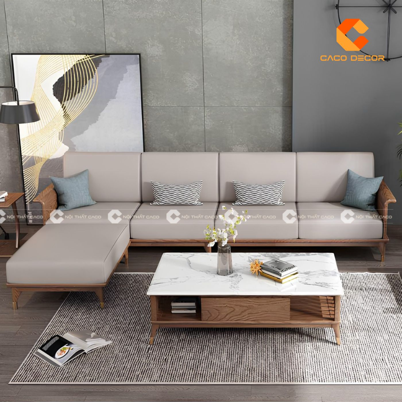 Sofa gỗ hiện đại lựa chọn hoàn hảo cho phòng khách chung cư 11
