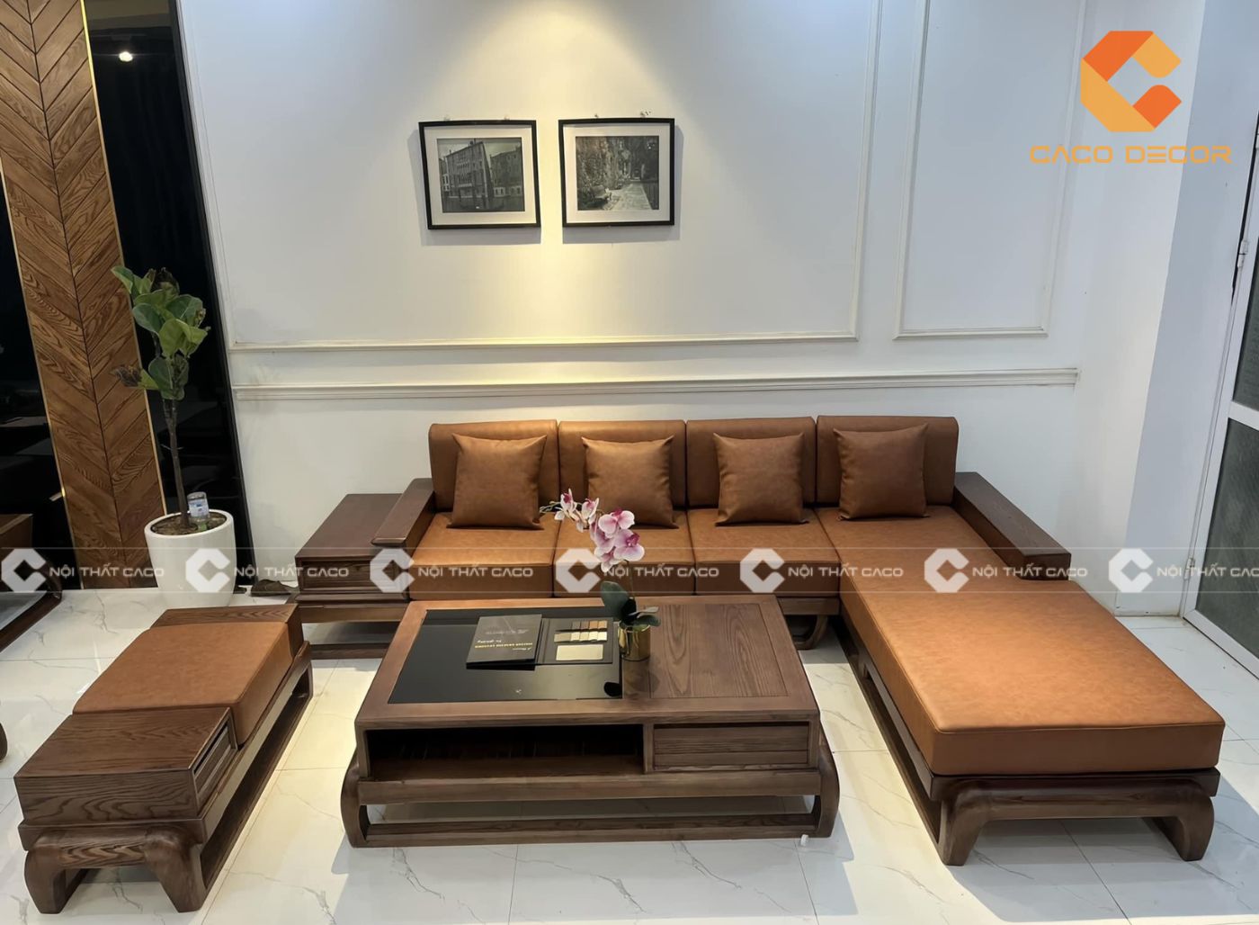 189+ mẫu ghế sofa góc gỗ sồi phù hợp cho phòng khách nhỏ 8