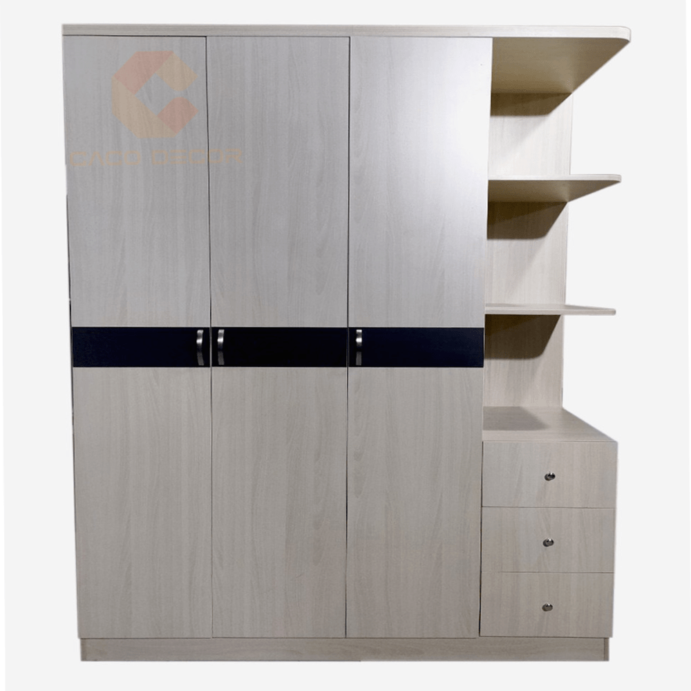 Tủ áo ba cánh màu kem đẹp cao cấp tại Caco Decor 1