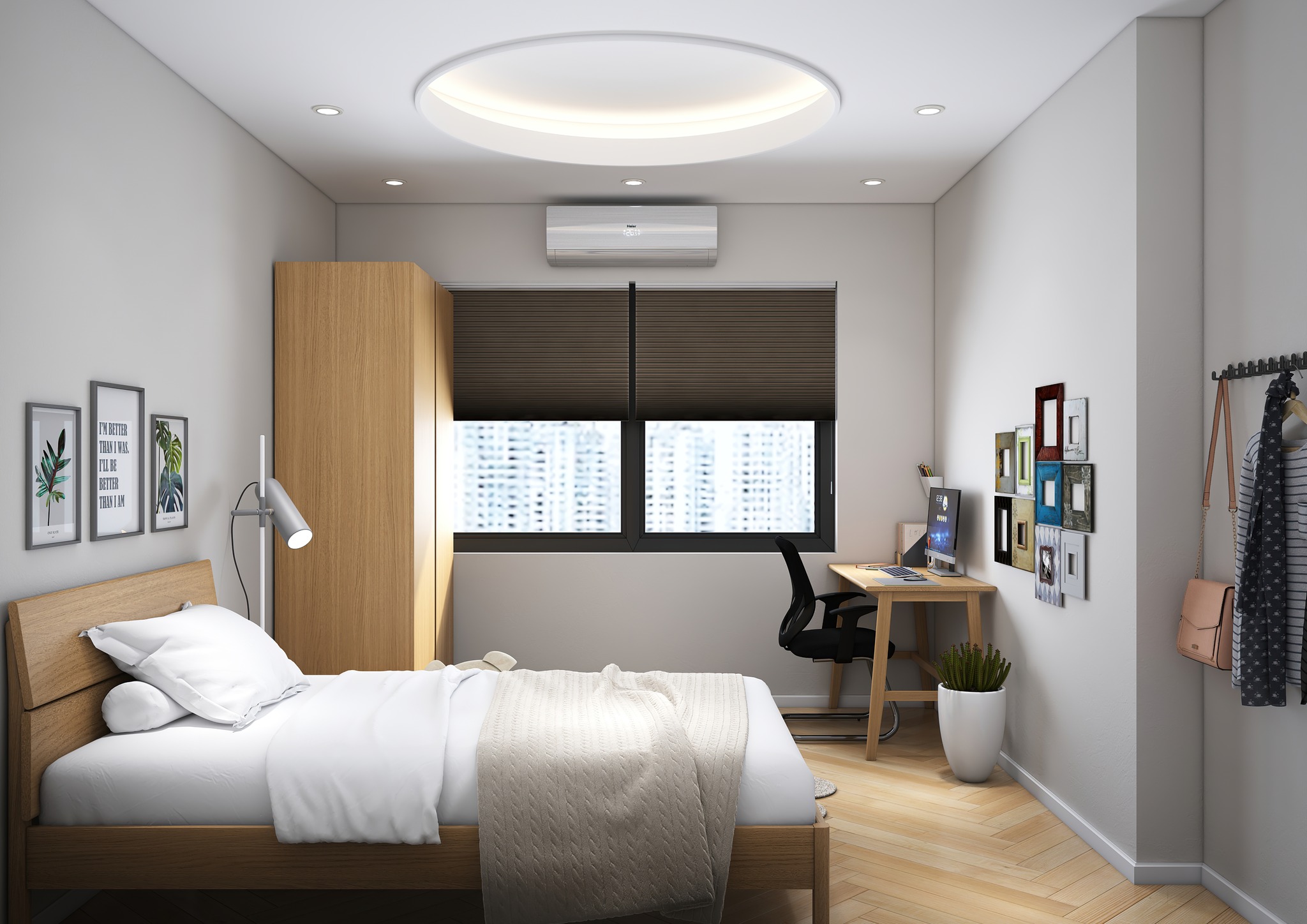 Ý tưởng trang trí phòng ngủ nhỏ 3m2 tối ưu công năng và thẩm mỹ cao 1