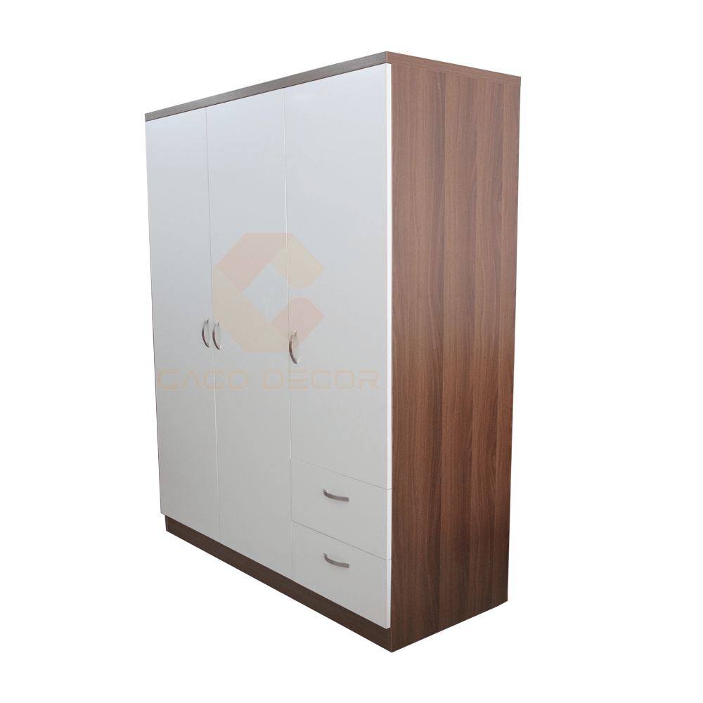 Tủ Áo 3 Cánh Óc Chó Phối Cánh Trắng Cao Cấp, Sang Trọng 5
