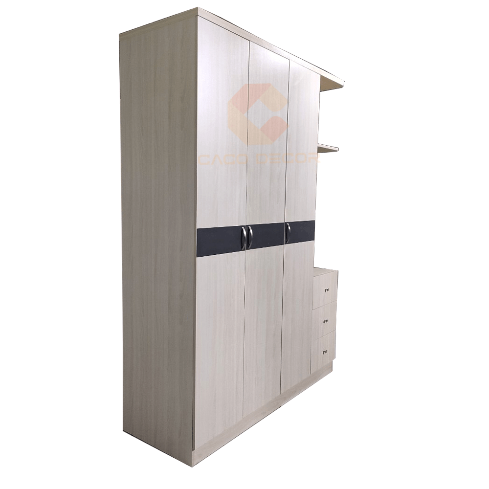 Tủ áo ba cánh màu kem đẹp cao cấp tại Caco Decor 2