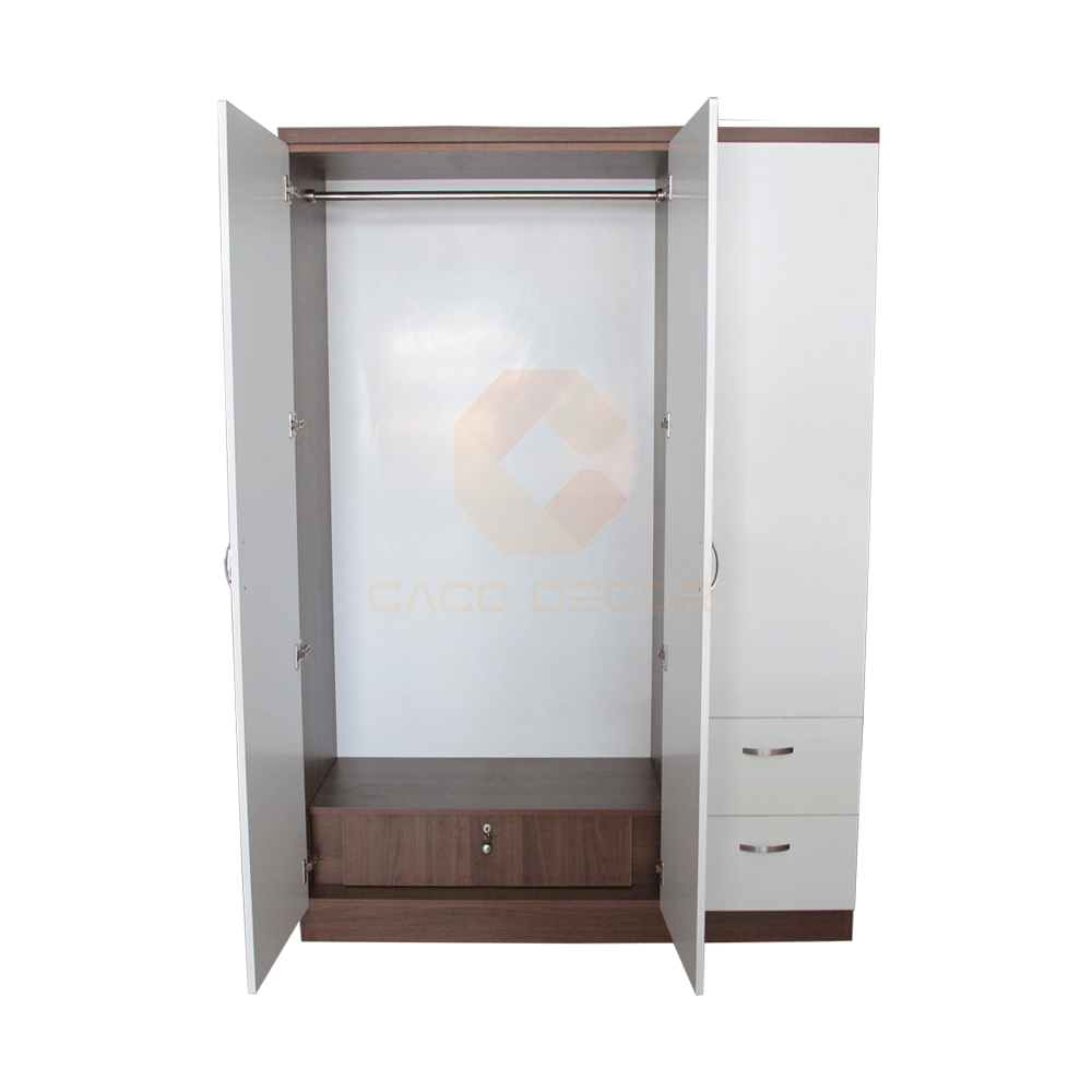 Tủ Áo 3 Cánh Óc Chó Phối Cánh Trắng Cao Cấp, Sang Trọng 3