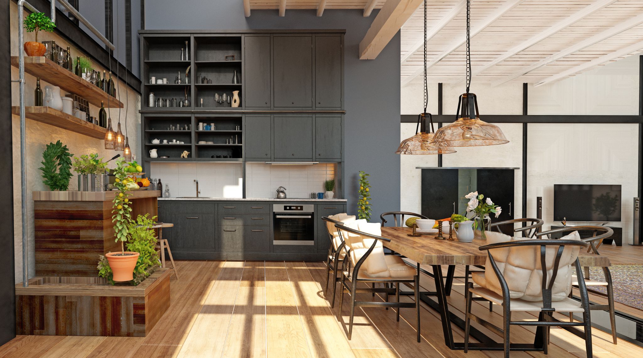 Thiết kế tủ bếp phù hợp với không gian ngôi nhà