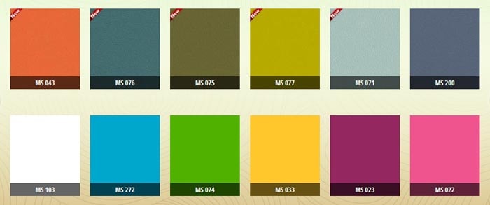Bảng màu đơn sắc tủ bếp Acrylic