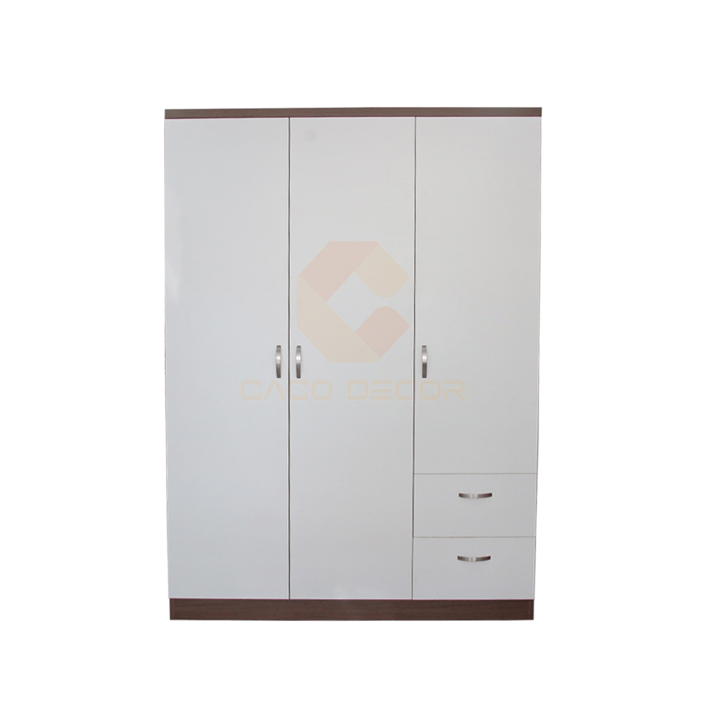 Tủ Áo 3 Cánh Óc Chó Phối Cánh Trắng Cao Cấp, Sang Trọng 1