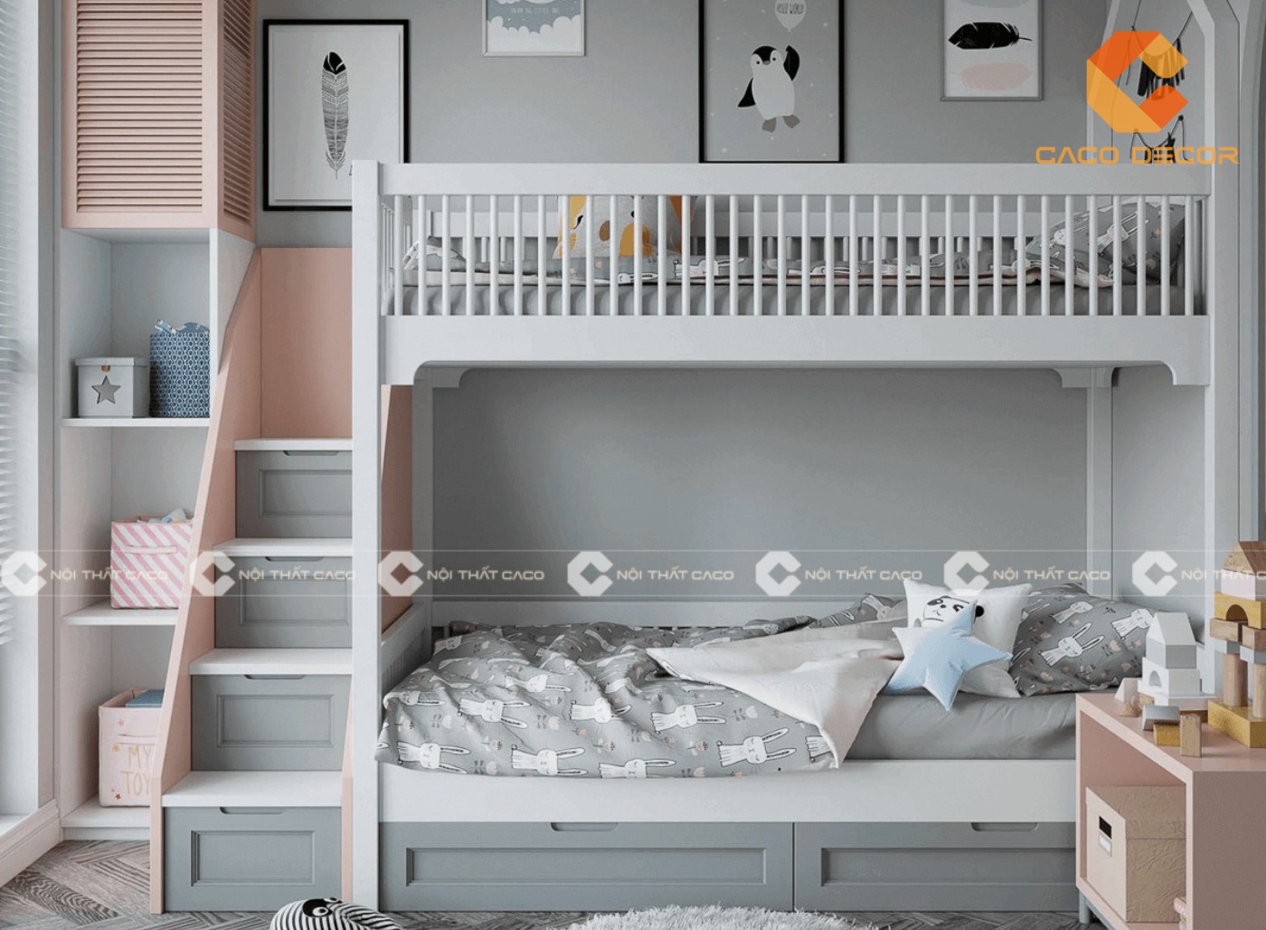 50 thiết kế nội thất phòng ngủ trẻ em đơn giản, cực đẹp 2024 18