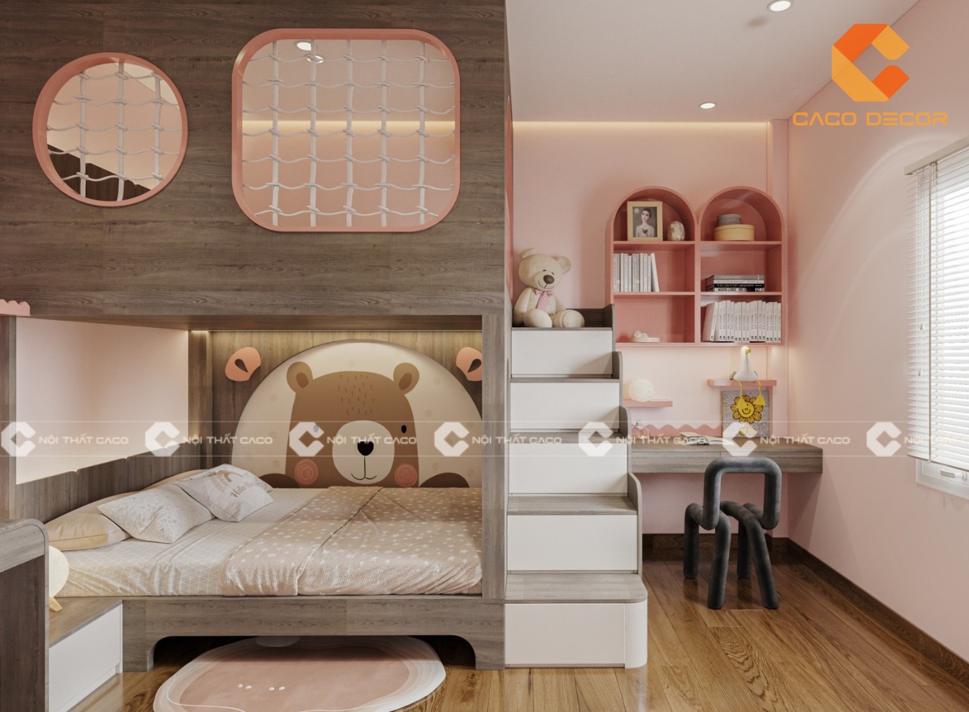 50 thiết kế nội thất phòng ngủ trẻ em đơn giản, cực đẹp 2024 17