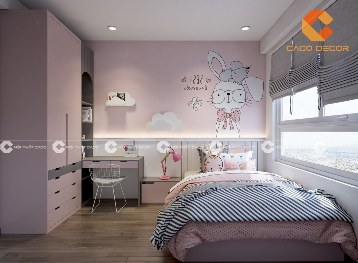 50 thiết kế nội thất phòng ngủ trẻ em đơn giản, cực đẹp 2024 16