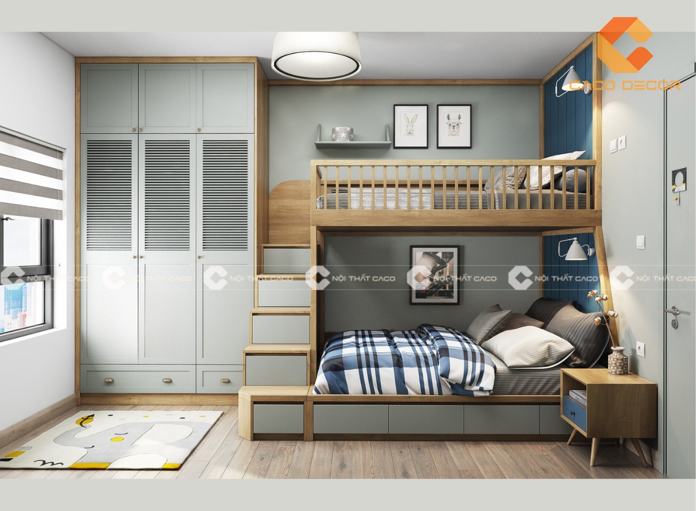 50 thiết kế nội thất phòng ngủ trẻ em đơn giản, cực đẹp 2024 7