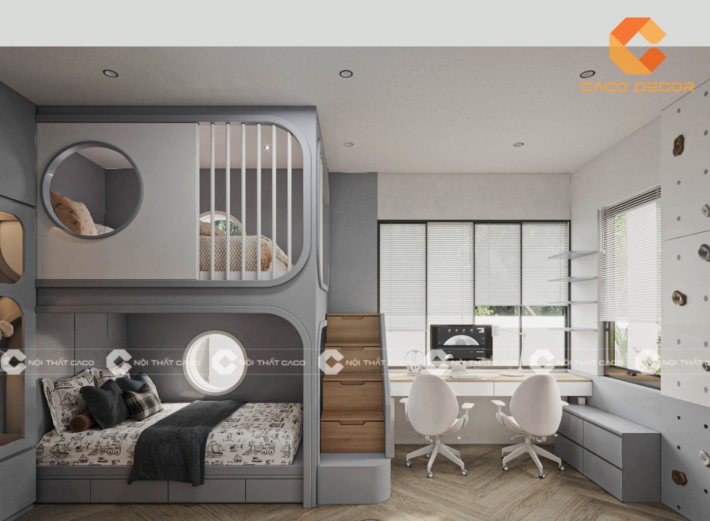 50 thiết kế nội thất phòng ngủ trẻ em đơn giản, cực đẹp 2024 9