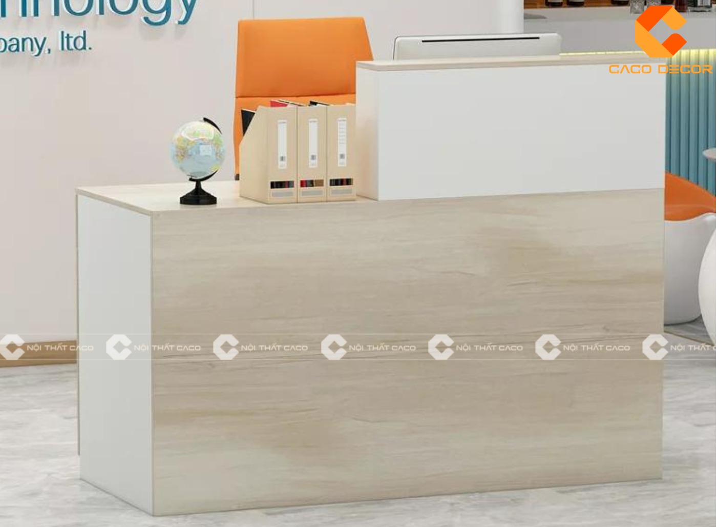 Mẫu 05 về dòng sản phẩm quầy lễ tân đẹp sản xuất bởi CaCo