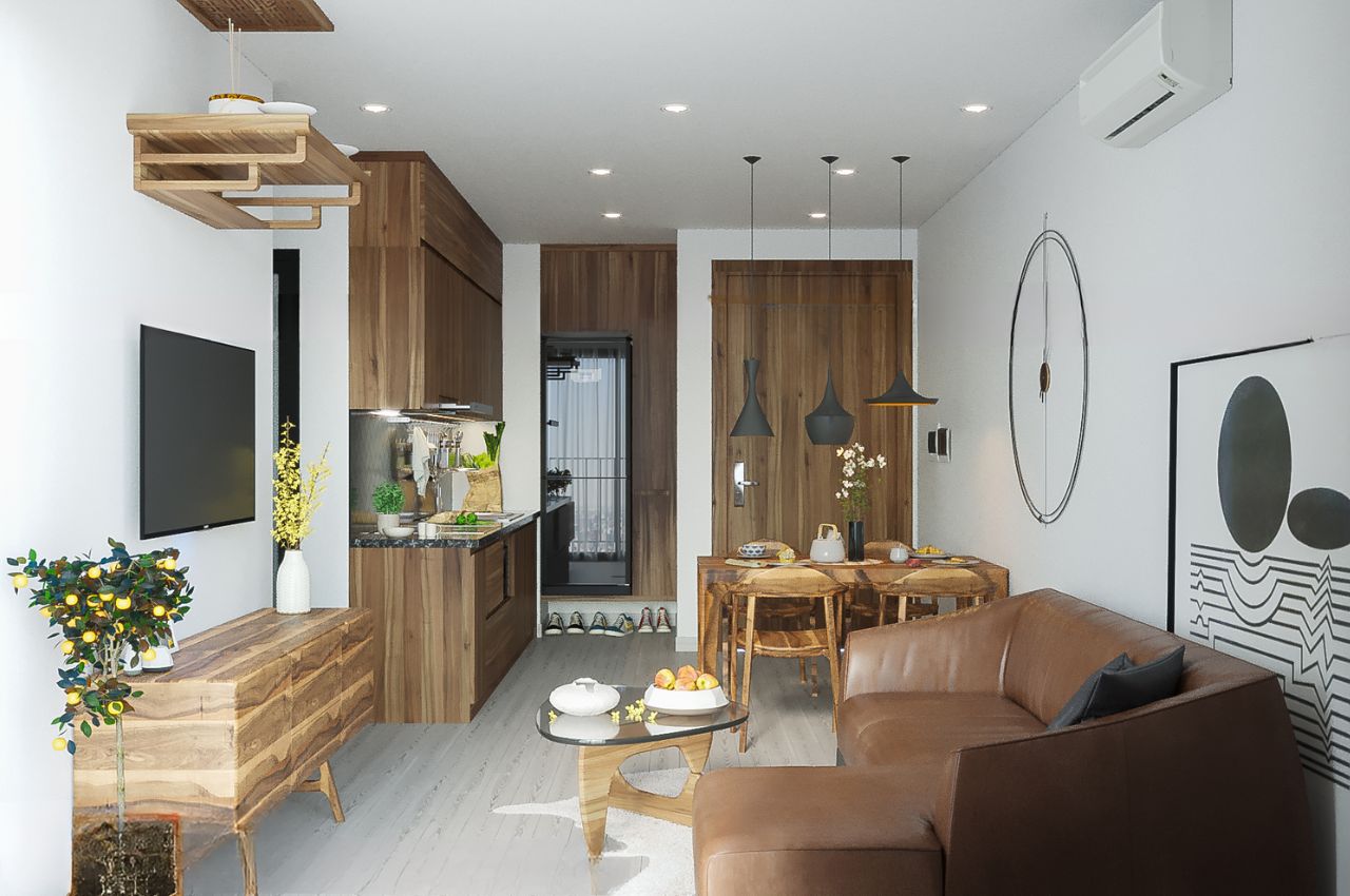 Lưu ý không nên bỏ qua khi thiết kế nội thất căn hộ 1 phòng ngủ