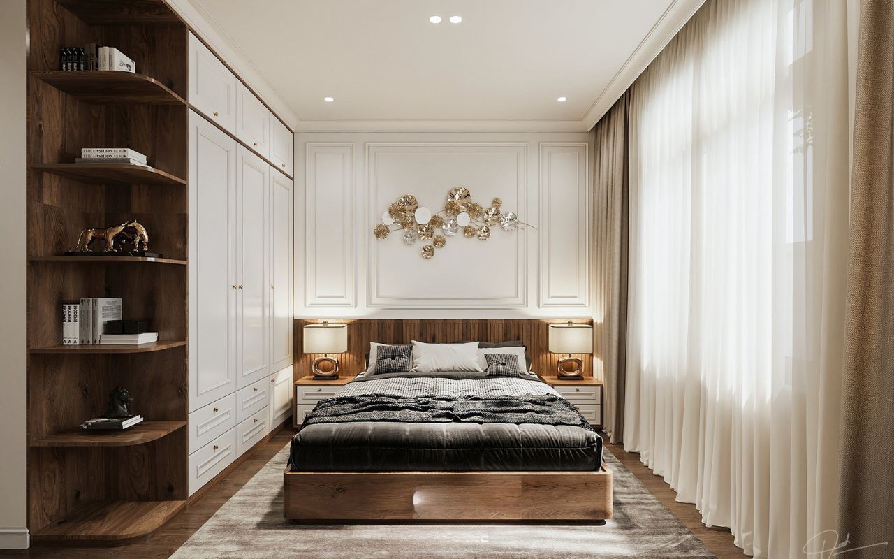 Nội thất gỗ tự nhiên cho phòng ngủ sang trọng, chi phí phù hợp 2