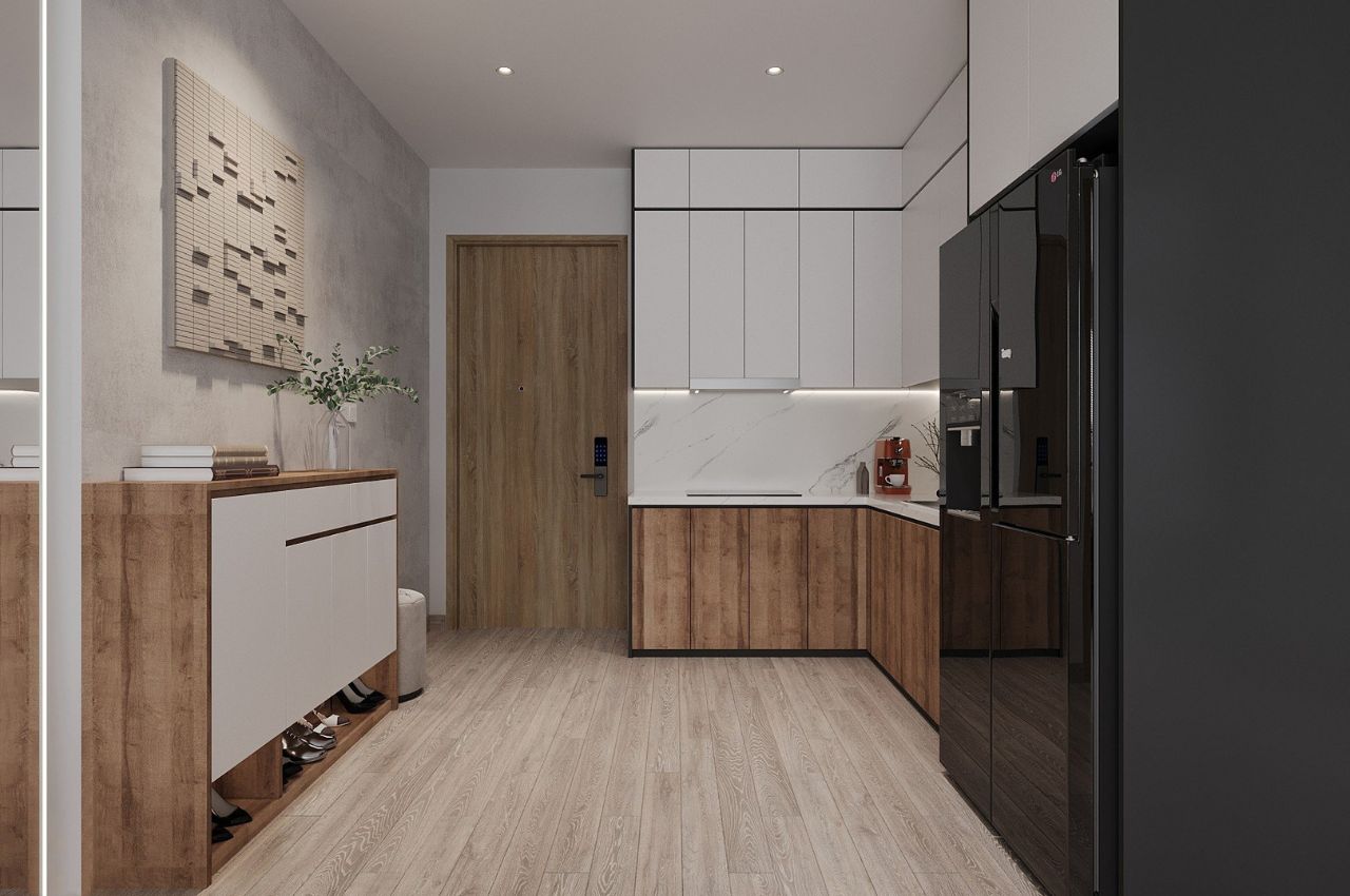 Mẫu thiết kế căn hộ 50m2 2 phòng ngủ