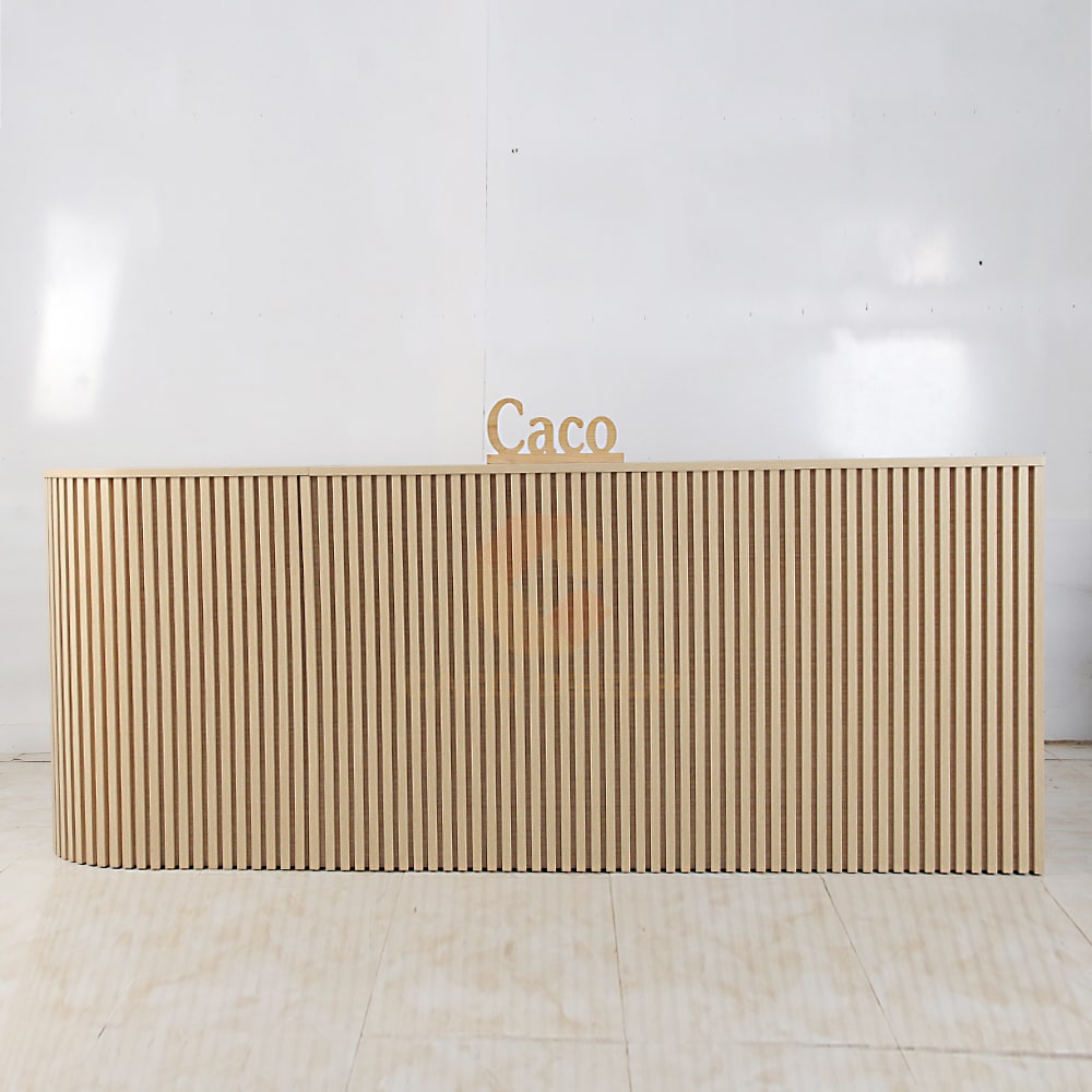 Quầy Lễ Tân Gỗ Công Nghiệp MDF Phủ Melamine Màu Vàng Cao Cấp 2
