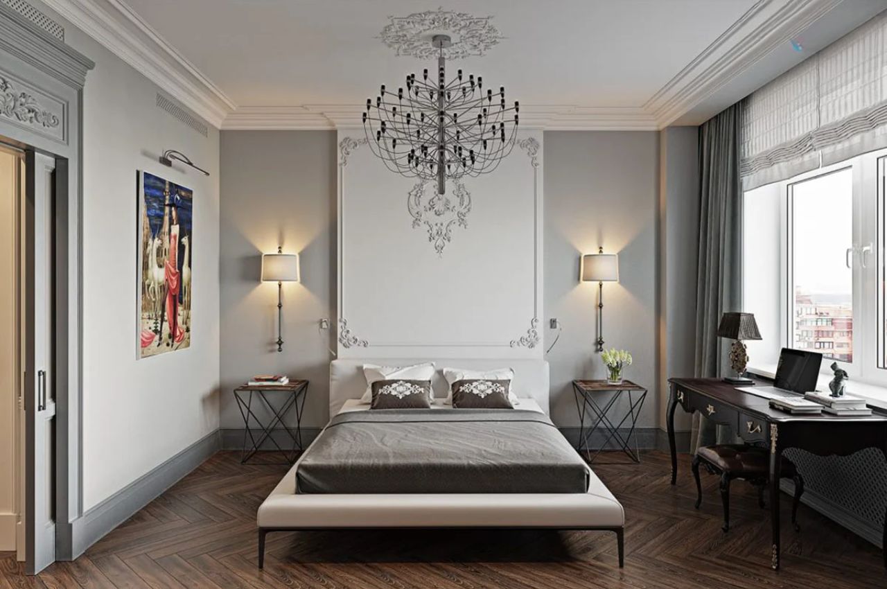 Thiết kế nội thất 2 phòng ngủ phong cách Tân cổ điển