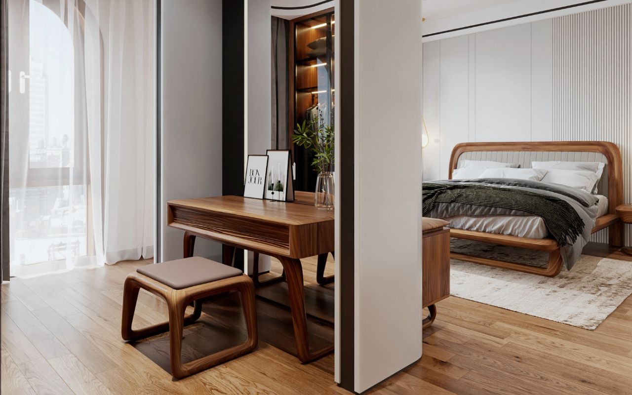 Nội thất gỗ tự nhiên cho phòng ngủ sang trọng, chi phí phù hợp 5