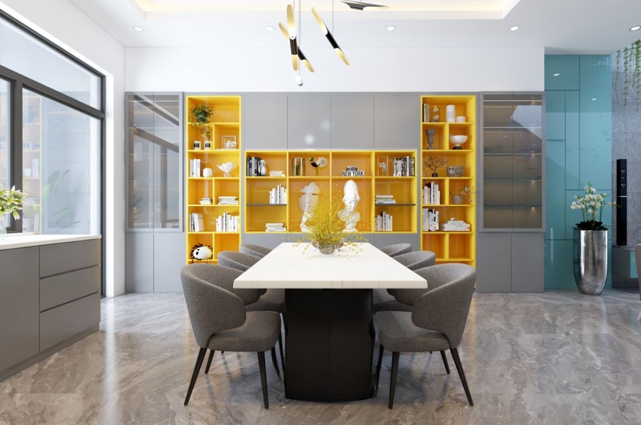 Kệ sách được ứng dụng làm tủ trung bày mô hình bắt mắt