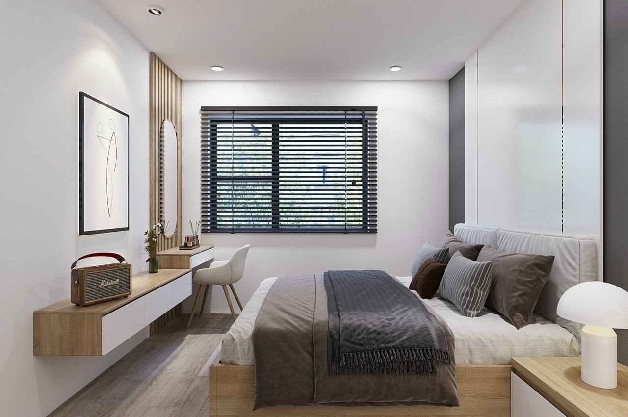 Thiết kế nội thất căn hộ 2 phòng ngủ phong cách đơn giản