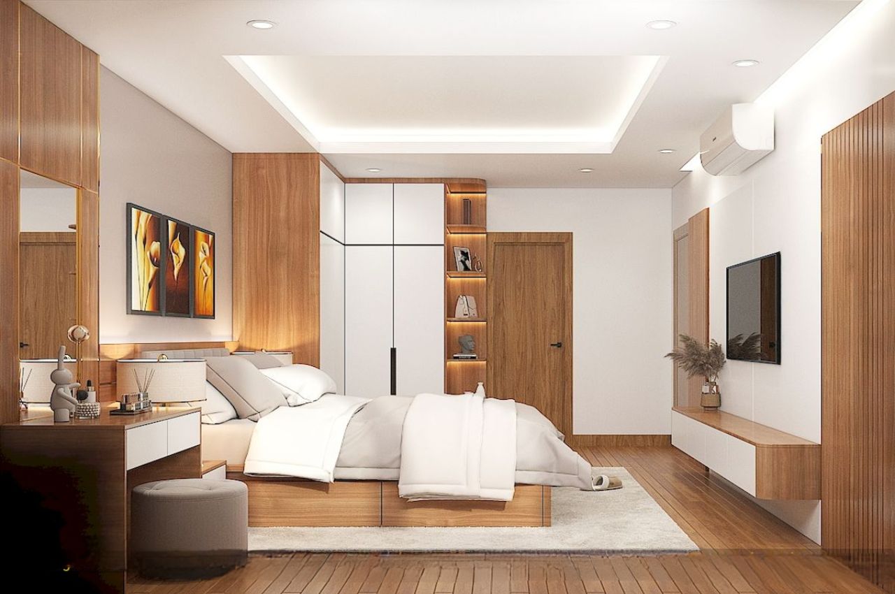 Thiết kế nội thất căn hộ 2 phòng ngủ phong cách hiện đại