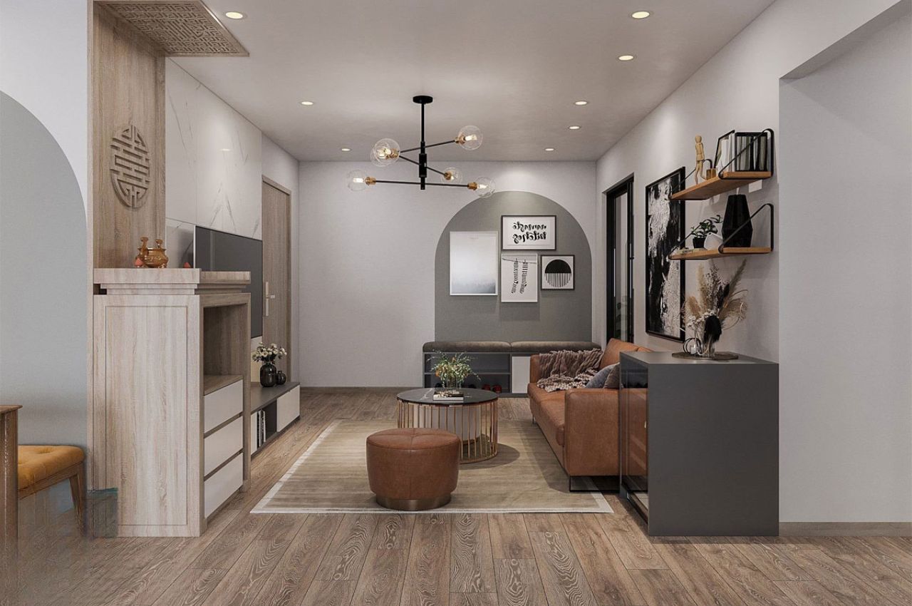 Thiết kế phong cách nội thất luxury cho căn hộ 1 phòng ngủ