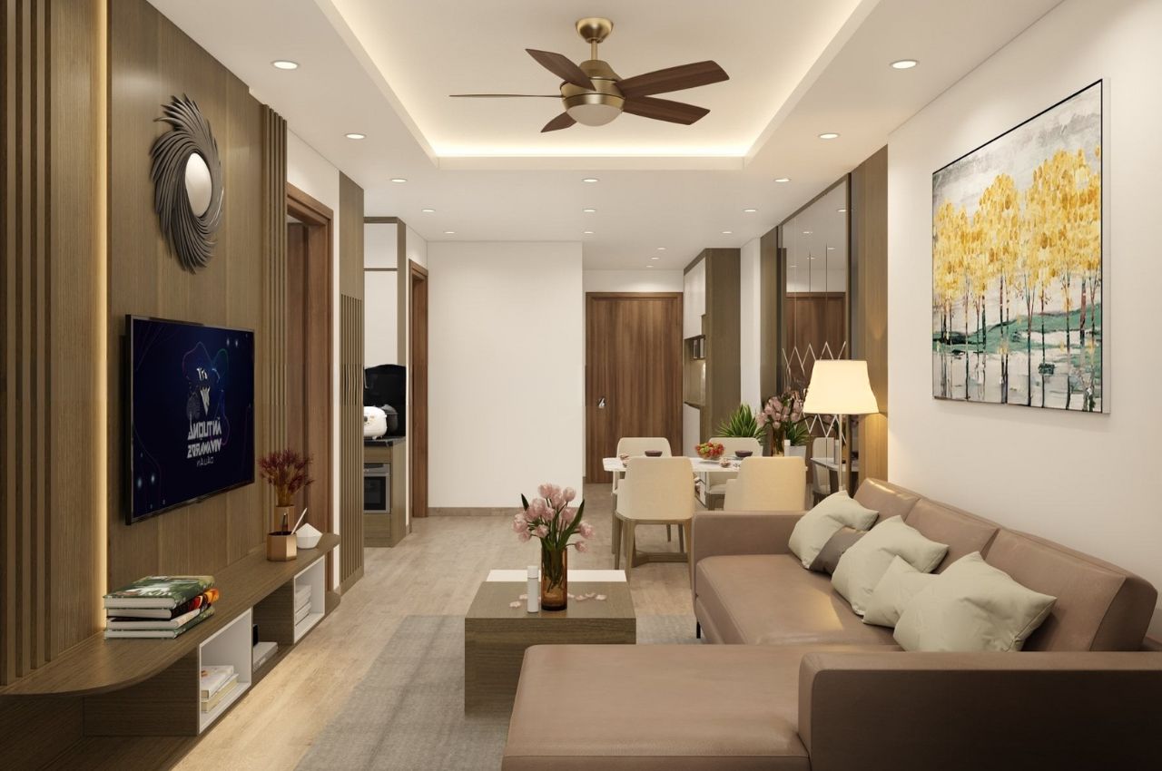 Căn hộ 2 phòng ngủ phong cách tân cổ điển, thanh lịch