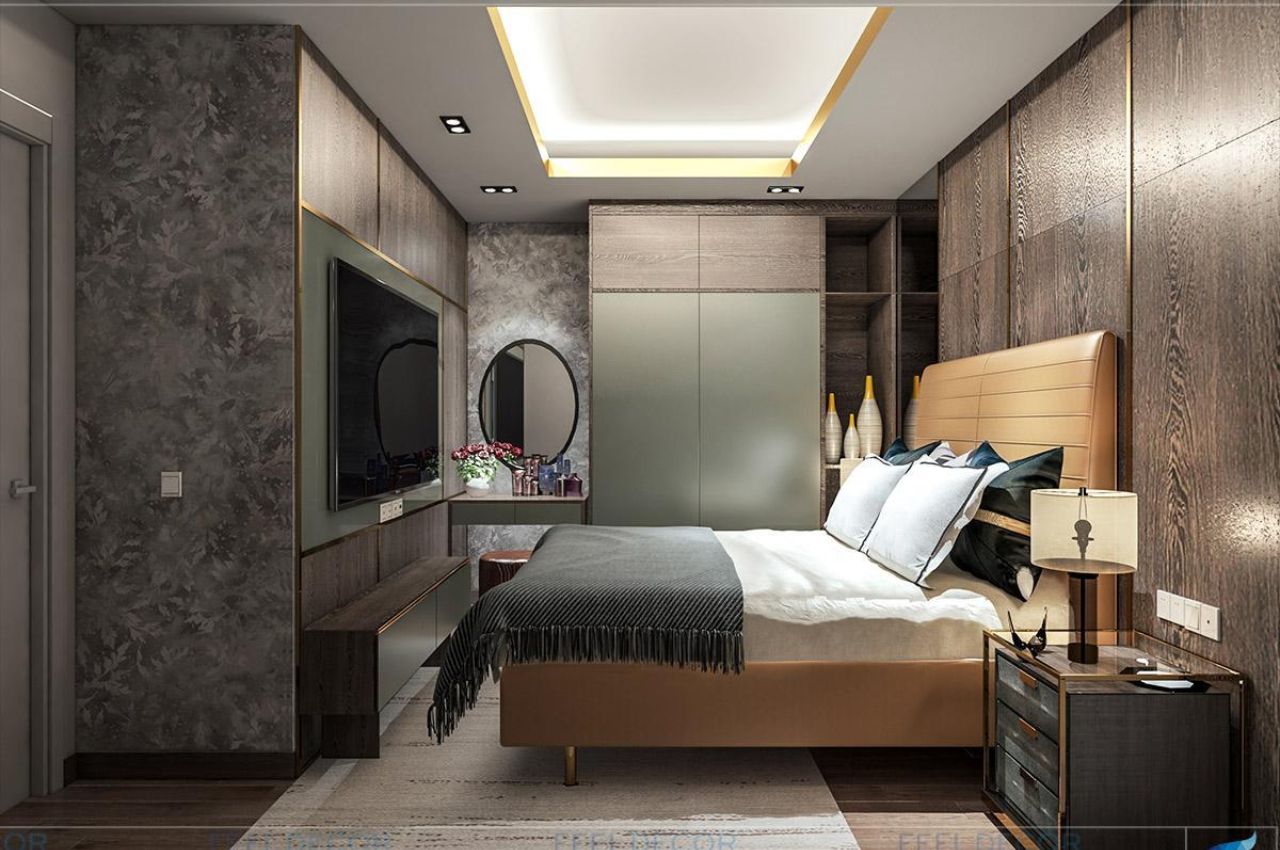 Căn hộ 2 phòng ngủ phong cách tân cổ điển, sang trọng