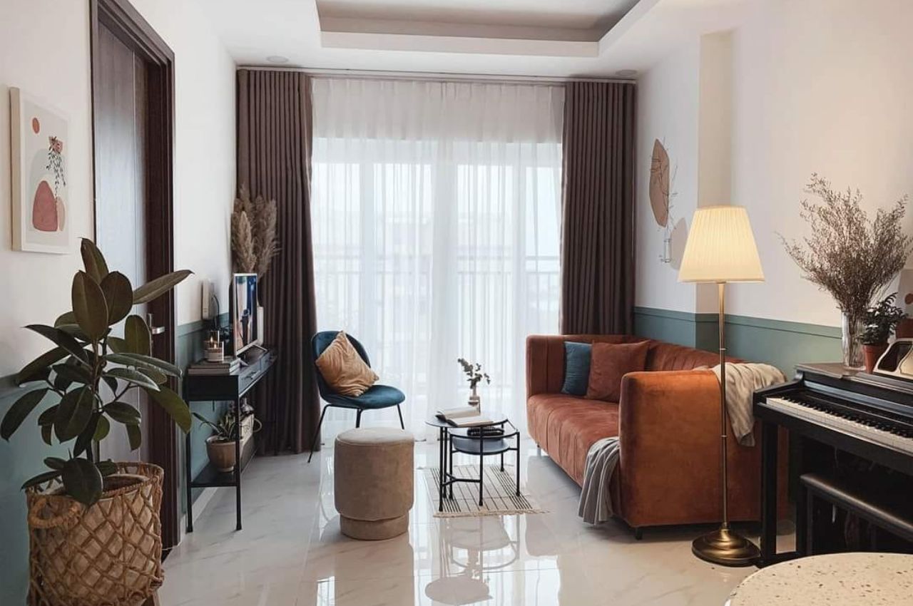 Ý tưởng thiết kế căn hộ 60m2 2 phòng ngủ theo phong cách cổ điển