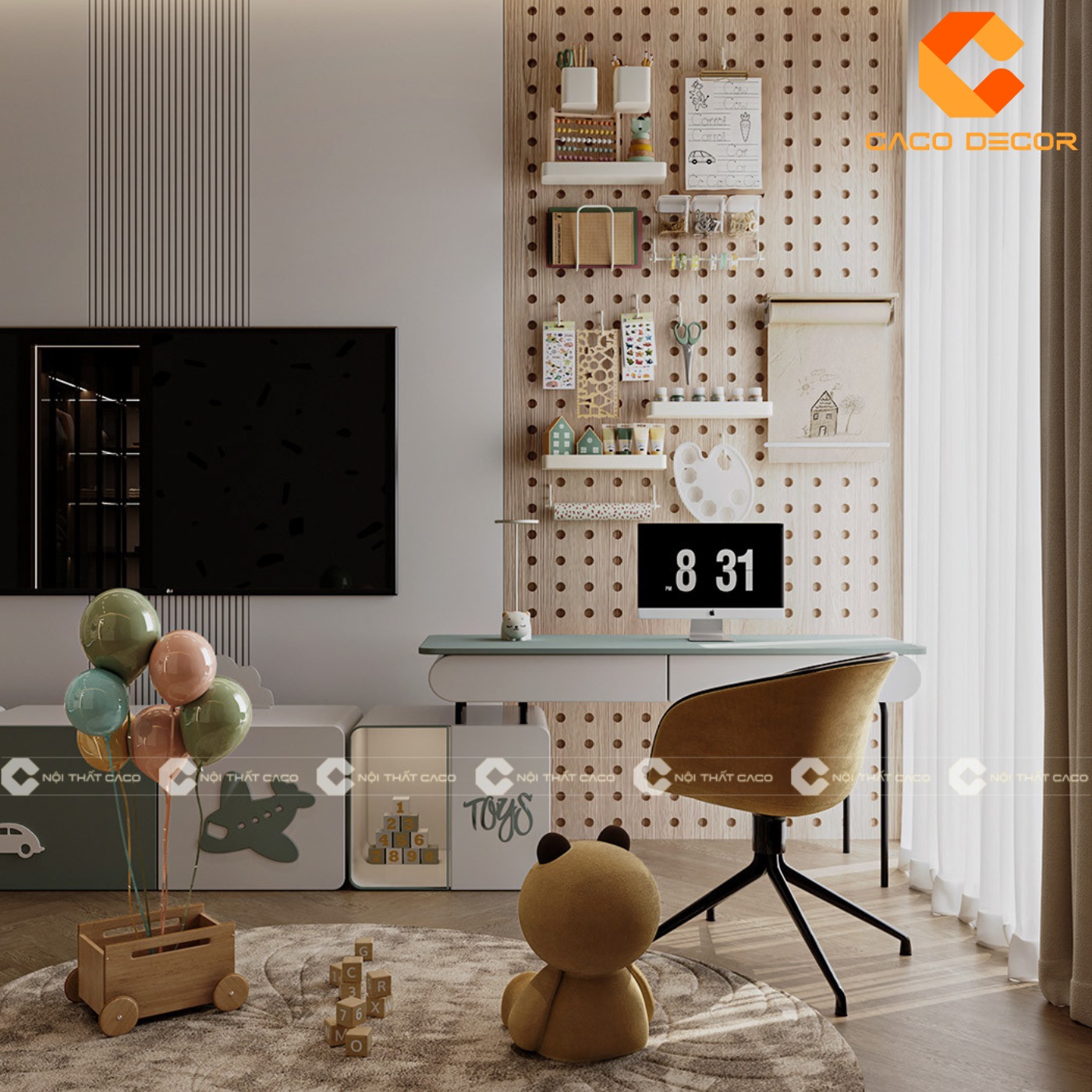 Kích thước bàn 1m2 phù hợp cho các bé học tiểu học 