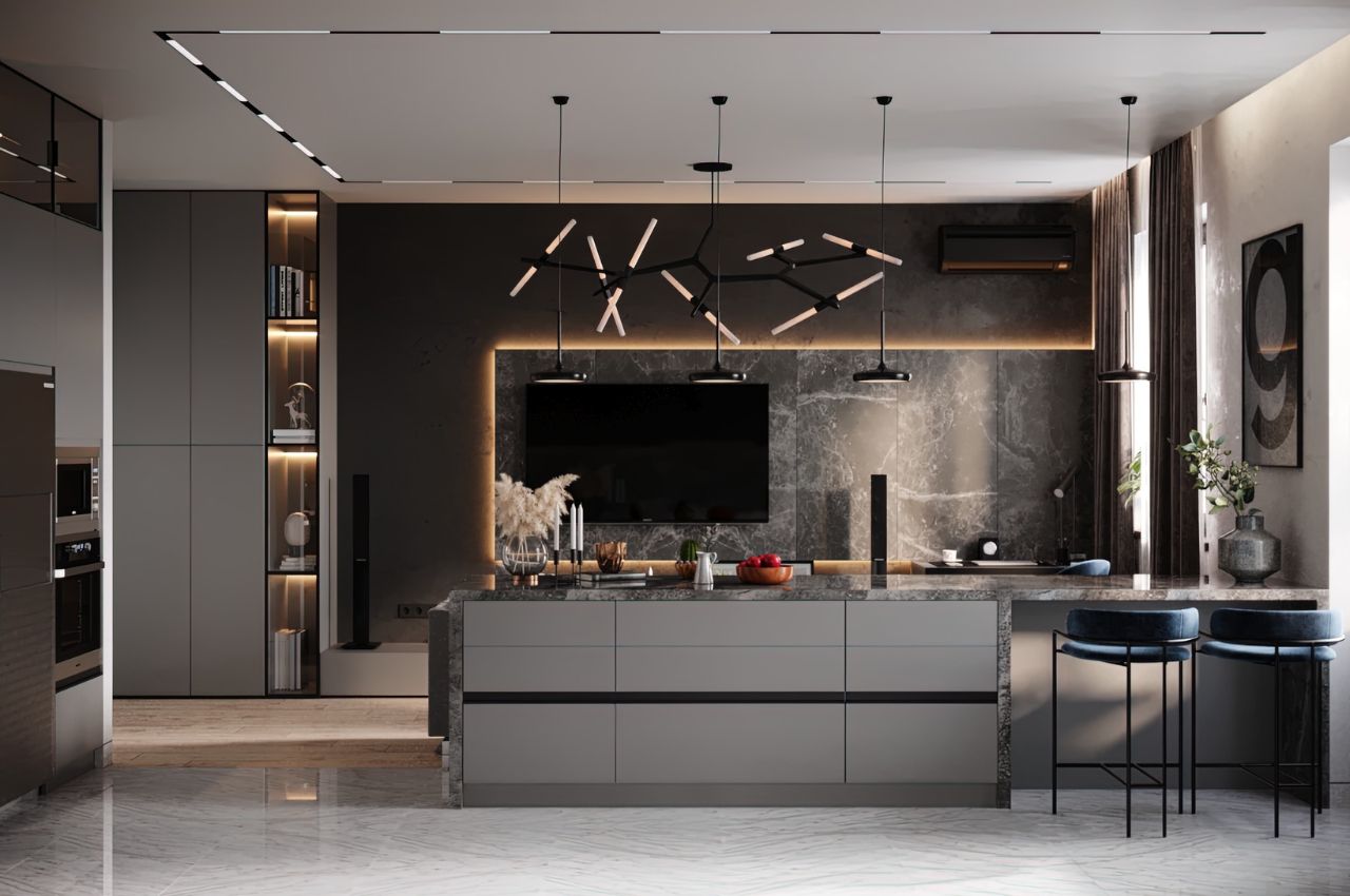 Thiết kế tủ bếp màu đen kiến tạo không gian sống sang trọng, tinh tế và đẳng cấp 3