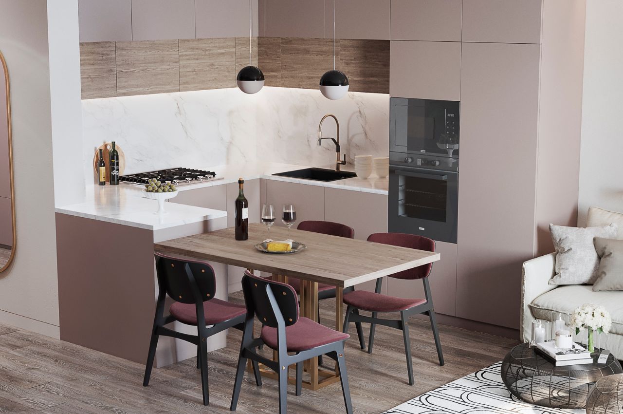 Ý tưởng thiết kế phòng khách liền bếp nhà ống “vạn người mê” 4