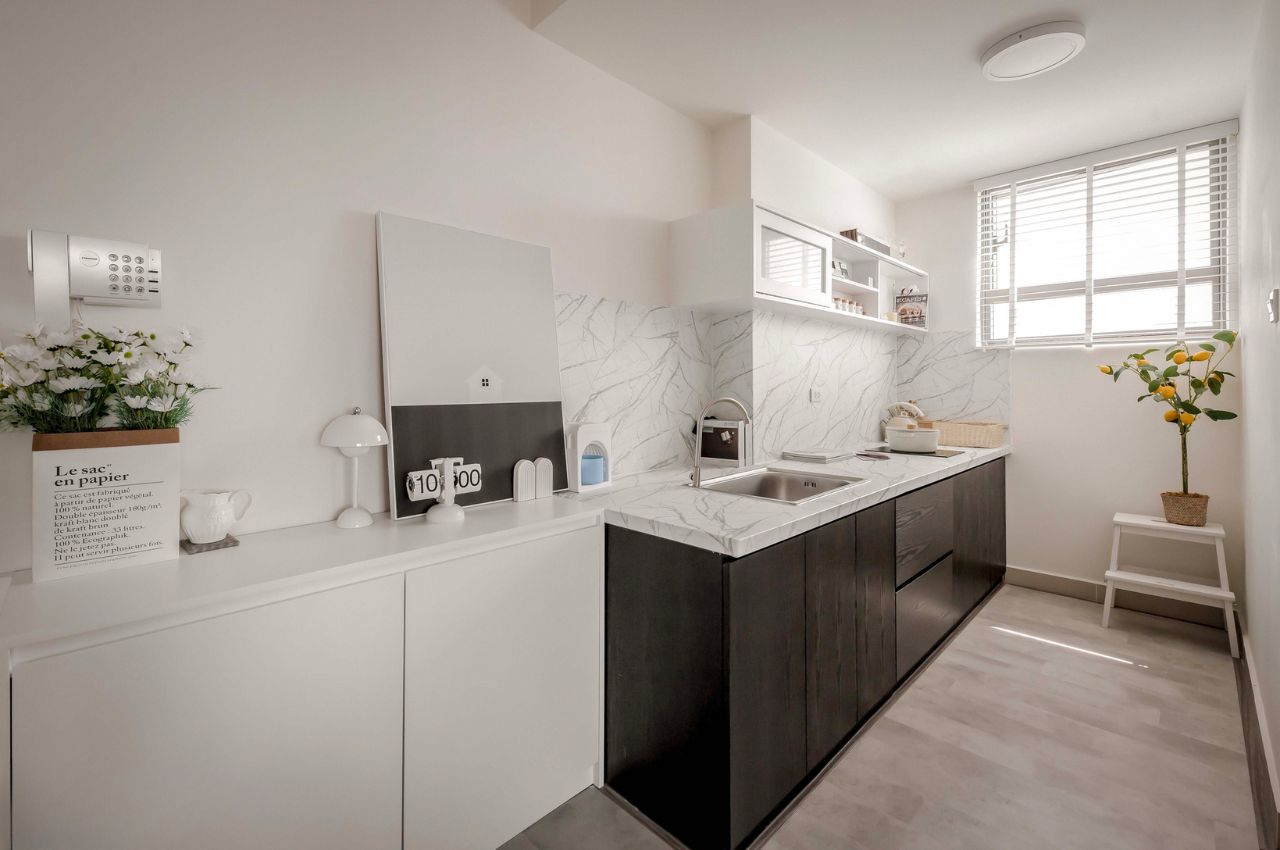 Thiết kế nội thất phòng bếp nhà ống 5m - phong cách hiện đại