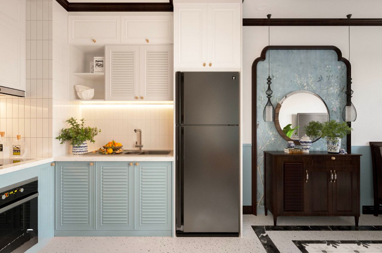 Thiết kế phòng khách liền cổ điển