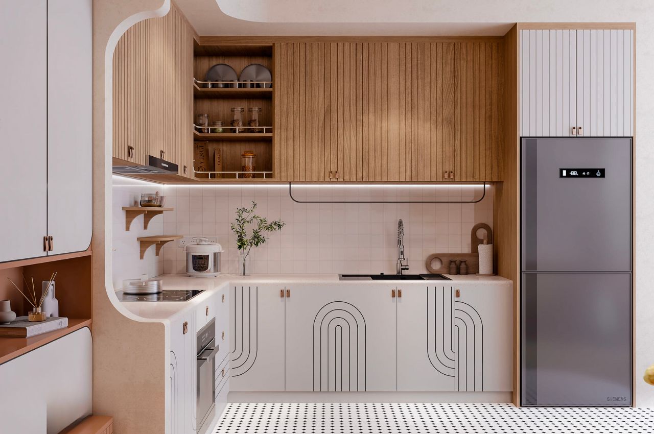 Ưu điểm các mẫu nhà phòng khách liền bếp