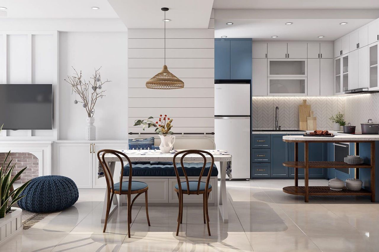 Tủ bếp màu xanh, xu hướng thiết kế mới năm 2023 1