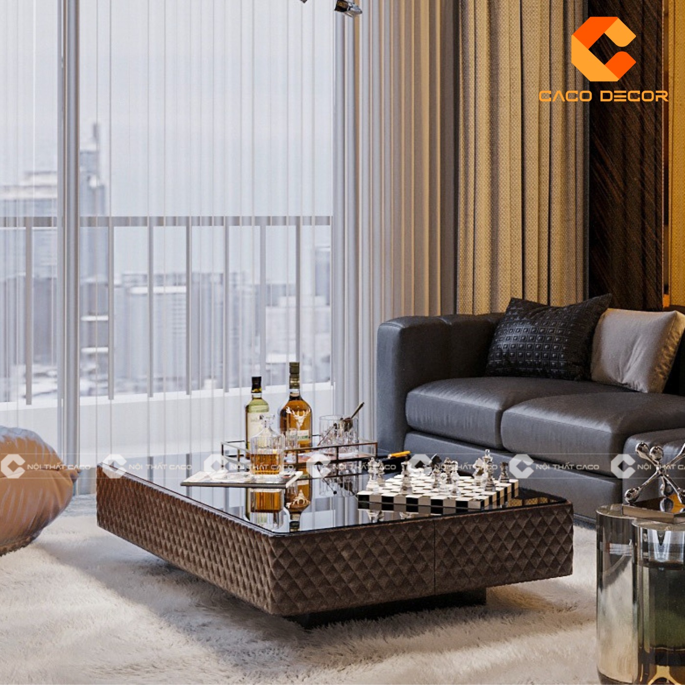 Mẫu bàn trà chung cư mã 06 được sản xuất bởi CaCo