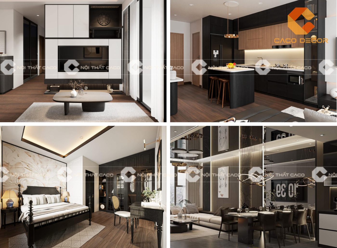 Các phong cách thiết kế nội thất căn hộ chung cư hai phòng ngủ