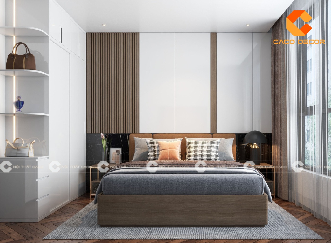 Thi công thiết kế căn hộ 2 phòng ngủ của chị khách tại chung cư quận 8